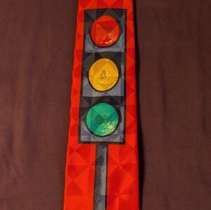 100% Red Traffic Light Themed Tie